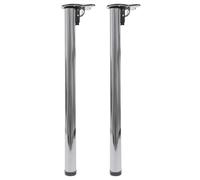 Mendler Lot de 2 Pieds de Table HWC-H34 Pliables 72 cm Aspect INOX