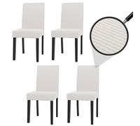 Mendler Lot de 4 chaises de Salle à Manger Littau Bois crème Pieds foncés