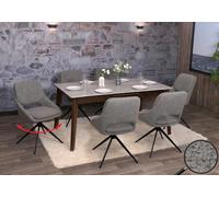 Mendler Lot de 6 chaises de Salle à Manger HWC-N73 Boucle Gris