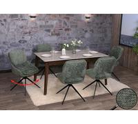 Mendler Lot de 6 chaises de Salle à Manger HWC-N73 Chenille Vert