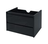 Mendler Meuble sous-Vasque HWC-B19 Brillant Soft-Close 50x60cm Noir