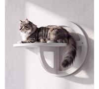 Mendler Mur d'escalade HWC-Q57, Couchage, Plateforme pour Chat, Meuble Mural pour Chat, marchepied pour Chat, en Bois MVG 28 x 39 x 22 cm - Blanc