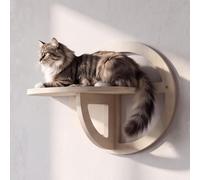 Mendler Mur d'escalade HWC-Q57, Couchage, Plateforme pour Chat, Meuble Mural pour Chat, marchepied pour Chat, en Bois MVG 28 x 39 x 22 cm - Naturel