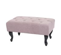 Mendler Ottomane Chesterfield Tissu Rose Clair