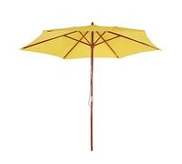 Mendler Parasol de jardin Florida – Ø 3 m – Polyester/bois – Jaune