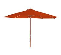 Mendler Parasol Florida, parasol de marché, Ø 3m polyester/bois - terre-cuite