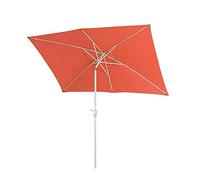 Mendler Parasol N23, parasol de jardin, 2x3m rectangulaire inclinable, polyester/aluminium 4,5kg - terracotta