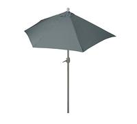 Parasol Parla alu, hémicycle, parasol balcon UV 50+ 300cm anthracite sans pied Anthracite G