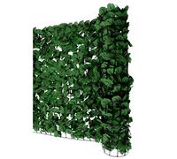 Pare-Vue Balcon Haie Hêtre, Abat-Vent, Enveloppement Pour Terrasse, Clôture Feuilles Foncées 300x100cm Vert