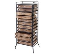 Placard De Pharmacien Hwc-A43, Commode, Bois Massif De Sapin, Vintage, Style Shabby 129x55x38cm Multicolore