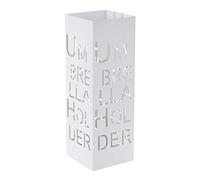 Mendler Porte-parapluies HWC-C78, Support pour Parapluie, quadratique 55cm - écriture, Blanc