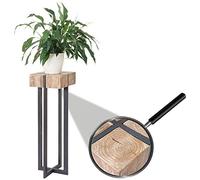 Porte-Plante, Tabouret / Table D'appoint Pour Plante Hwc-A15 Sapin Massif Rustique 100x32x32cm Multicolore
