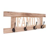 Mendler Portemanteau HWC-C60, Family, 60x21cm - brun nature shabby