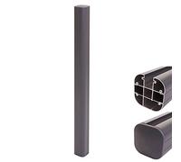 Poteau En Aluminium Sarthe Clôture Wpc, Poteau Pilier, Système Enfichable 98cm, Gris Gris