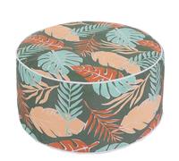 Mendler Pouf HWC-G31 Gonflable in-/Outdoor Spun Poly 29x55cm Design Feuille
