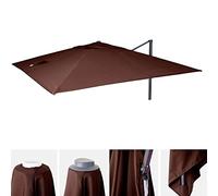 Mendler Revêtement pour Parasol de Luxe HWC-A96, revêtement de Remplacement 3,5x3,5m (Ø4,95m) Polyester 4kg - Brun