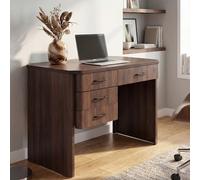 Mendler Schreibtisch HWC-P42 MDF 78x110x60cm Walnuss-Optik