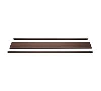 Set De Finition Pour Brise-Vue Wpc Sarthe, Profil De Finition Brise-Vent, Poteaux Wpc 180cm, Brun Marron
