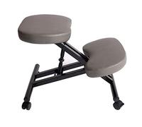 Mendler Siège assis à genoux HWC-E10 Appui-genoux Similicuir Métal Gris foncé matt