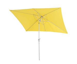 Mendler Sonnenschirm N23, Gartenschirm, 2x3m rechteckig neigbar, Polyester/Alu 4,5kg