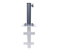 Mendler Support pour ancrage au Sol HWC-A96, Support de Parasol pour ancrage au Sol, métal Ø 38-48mm