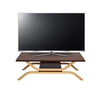 Rack TV HWC-H38, Table de télévision Lowboard Table de télévision, 35x110x48cm ~ Imitation noyer