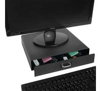 Mendler Surélévation de Moniteur HWC-L98 Boîte de Rangement avec tiroir 7x34x31cm