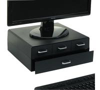 Mendler Surélévation pour Moniteur HWC-L99 avec 4 tiroirs et 15 Compartiments 13x34x31cm