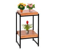 Mendler Table à Fleurs HWC-K71, étagère à Fleurs Table d'appoint étagère à Plantes, certifiée MVG MDF métal - Naturel, 61cm