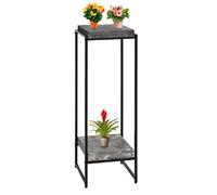 Mendler Table à Fleurs HWC-K71 MVG-certifié MDF métal Gris foncé, 101cm