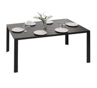 Table a manger fixe sans tiroir rectangulaire en Métal 140 x 140 x 72 cm Anthracite G