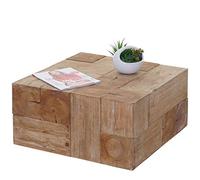 Table Basse De Salon Hwc-A15, Table D'appoint, Bois De Sapin Rustique Massif 30x60x60cm Multicolore