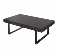 Table Basse De Salon Kos T576, Mvg 40x110x60cm Wengé, Pieds Métalliques Foncés Multicolore