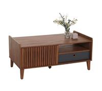 Mendler Table Basse HWC-M48 manguier Massif 52x114x59cm Aspect Noyer