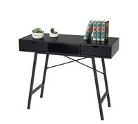 Mendler Table Console HWC-E92, Table de Rangement Table d'appoint, Structure 3D 100x40cm - Noir