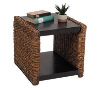 Mendler Table d'appoint Chevet Tabouret Bout de canap? Lucca rotin kubu lianes de bananier