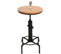 Mendler Table de Bar HWC-N23 Ø 50cm Naturel