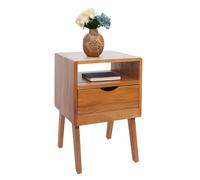 Mendler Table de Chevet HWC-P16, Commode, Table d'appoint, Armoire, tiroir, 64 x 42 x 40 cm - Couleur Naturelle
