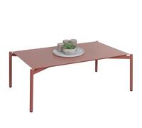 Mendler Table de Jardin en Aluminium HWC-O11, Outdoor Lounge Table de Balcon, 105x65cm - Terracotta