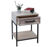 Mendler Table de Nuit HWC-N91 Bois de Paulownia 59x43x36cm Naturel