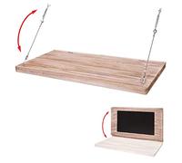 Mendler Table Murale HWC-H48 avec Tableau Pliante Bois Massif 100x50cm