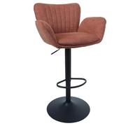 Mendler Tabouret de Bar HWC-M67 Pied en Terre Cuite, Noir