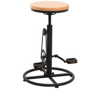 Tabouret de bar industriel réglable en hauteur pivotant repose-pieds métal - HWC-N19