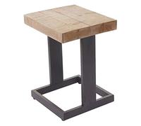 Mendler Tabouret HWC-A15, Repose-Pieds, Tabouret en Bois Massif de Sapin, Rustique 48x36x32cm