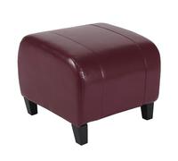 Tabouret Pouf Cuir Emmen, 39x45x47cm Rouge Multicolore