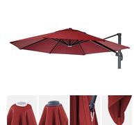 Mendler Toile de Rechange pour Parasol HWC-A96, 8 Baleines Rondes Ø4m 220g/m² Polyester, Toile de Rechange p.ex. pour Parasol déporté HWC-A96 - Bordeaux