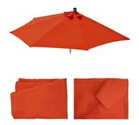 Mendler Toile de Rechange pour Parasol Demi-Rond Parla, Toile de Rechange pour Parasol, 300cm Tissu/Textile UV 50+ 3kg - Terracotta