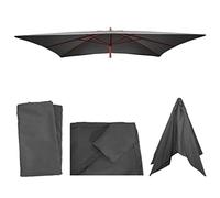 Mendler Toile de Rechange pour Parasol en Bois Florida 2x3m, Housse de Parasol de Jardin - Anthracite
