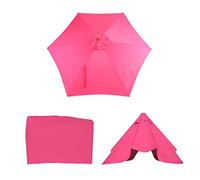 Mendler Toile de Rechange pour Parasol Florida Ø 3m Polyester 6 Baleines Rose