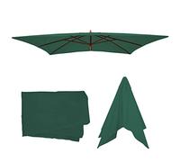 Mendler Toile de Rechange pour Parasol Florida 3x4m Polyester Vert